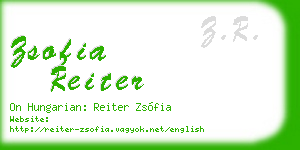 zsofia reiter business card